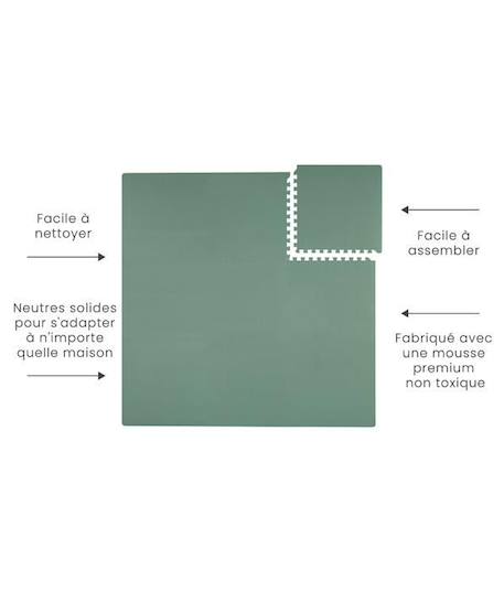 Tapis de Jeu Puzzle Premium Vert | Ensemble Standard de 9 Pièces en Mousse EVA - Taille 131x131 cm VERT 6 - vertbaudet enfant 