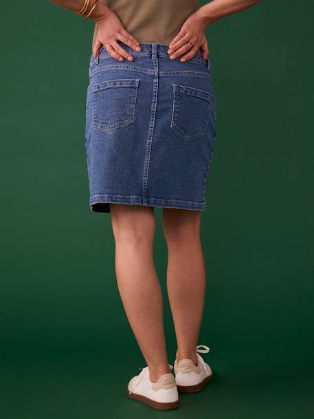 Jupe en jean courte grossesse stone 4 - vertbaudet enfant 