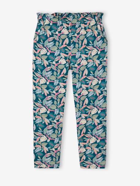 Ensemble tee-shirt + pantalon fille bleu grisé+vert 9 - vertbaudet enfant 