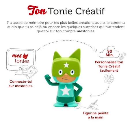 tonies® - Figurine Tonie Créatif - Super-Héros - Turquoise - Figurine Audio pour Toniebox MULTICOLORE 3 - vertbaudet enfant 