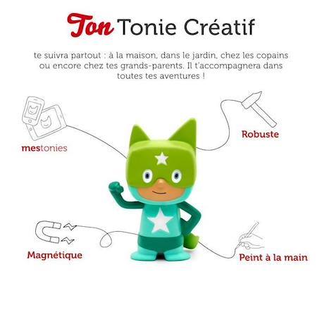 tonies® - Figurine Tonie Créatif - Super-Héros - Turquoise - Figurine Audio pour Toniebox MULTICOLORE 2 - vertbaudet enfant 