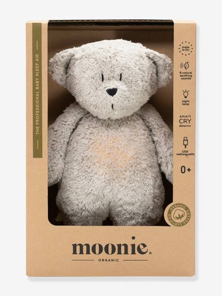 Peluche MOONIE Ourson nature bio* avec sons & lumières Cappuccino+Gris minéral+Sable 5 - vertbaudet enfant 