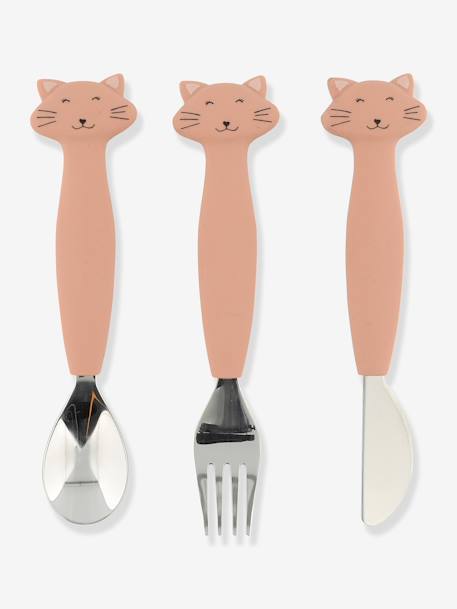 Lot de 3 couverts 2e âge Animal Mr Dino+Mr Fox+Mr Lion+Mrs Cat 4 - vertbaudet enfant 
