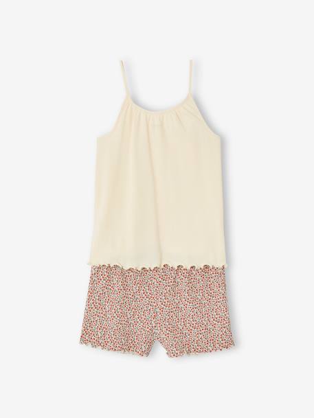 Lot de 2 pyjashorts fille en maille côtelée bleu grisé 7 - vertbaudet enfant 