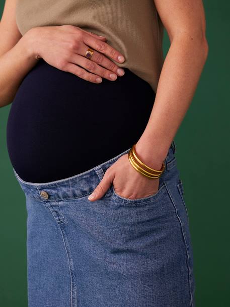 Jupe en jean courte grossesse stone 3 - vertbaudet enfant 