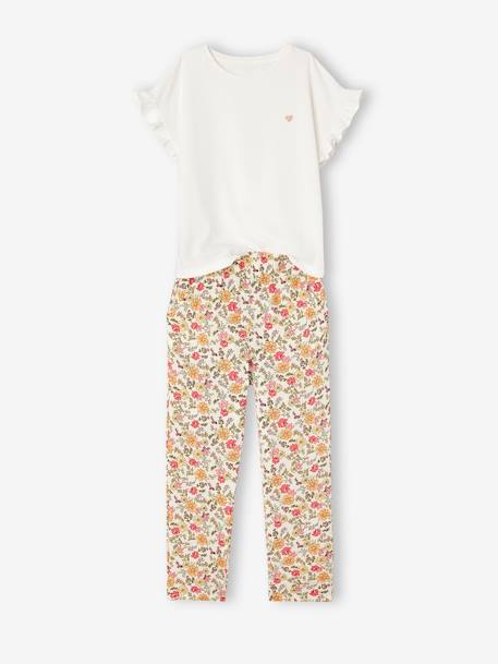 Fille-Ensemble-Ensemble tee-shirt + pantalon fille