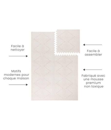 Tapis de Jeu Prettier Puzzle Toddlekind Beige - Taille 120x180cm - Mousse Eco-Responsable EVA BEIGE 6 - vertbaudet enfant 