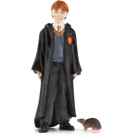 Ron et croûtard, Figurine de l'univers Harry Potter®,  pour enfants dès 6 ans, 4 x 2 x 10 cm - schleich 42634 WIZARDING WORLD NOIR 1 - vertbaudet enfant 