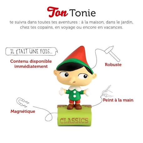 tonies® - Figurine Tonie - Mes Classiques Préférés - Pinocchio Et 2 Autres Classiques - Figurine Audio pour Toniebox MULTICOLORE 2 - vertbaudet enfant 
