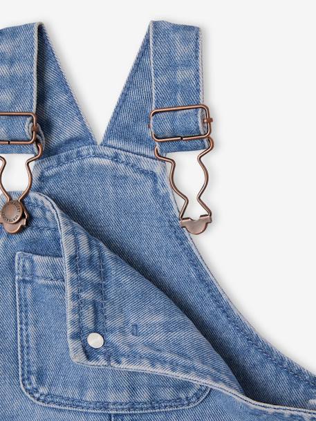 Ensemble bébé salopette courte en denim et son polo rayé pêche 5 - vertbaudet enfant 