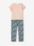 Ensemble tee-shirt + pantalon fille bleu grisé+vert 10 - vertbaudet enfant 