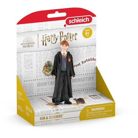 Ron et croûtard, Figurine de l'univers Harry Potter®,  pour enfants dès 6 ans, 4 x 2 x 10 cm - schleich 42634 WIZARDING WORLD NOIR 3 - vertbaudet enfant 