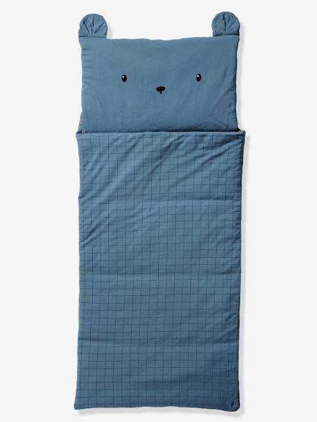 Sac de couchage Ourson, avec coton recyclé bleu 1 - vertbaudet enfant 