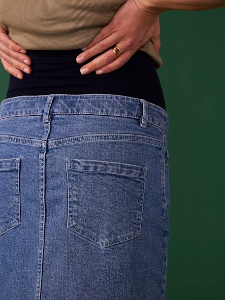 Jupe en jean courte grossesse stone 5 - vertbaudet enfant 