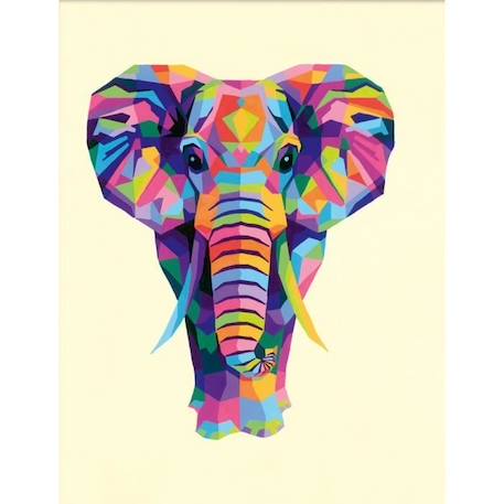 CreArt Elephant 24x30 cm - Peinture par numéros – Dès 12 ans – Ravensburger - 28995 VIOLET 3 - vertbaudet enfant 