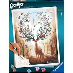 Jouet-Activités artistiques et musicales-Tableaux, dessin et peinture-CreArt Magic deer 30x40 cm - Série B - Peinture par numéros - Dès 12 ans - Ravensburger - 00020273