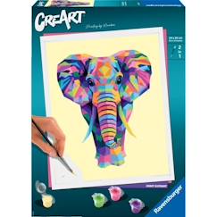 -CreArt Elephant 24x30 cm - Peinture par numéros – Dès 12 ans – Ravensburger - 28995