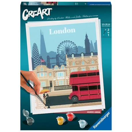 CreaArt London 24x30 cm - Peinture au numéro Adulte - Dès 12 ans BEIGE 1 - vertbaudet enfant 