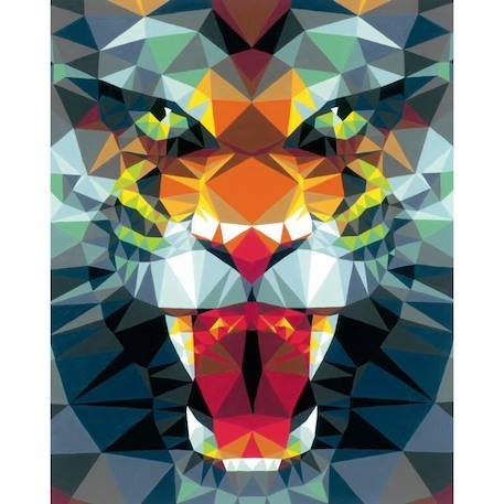 CreArt Tigre polygonal 24x30 cm - Peinture par numéros – Dès 12 ans – Ravensburger - 23514 JAUNE 3 - vertbaudet enfant 
