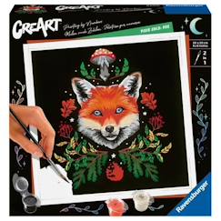 -CreArt Fox / Renard 20x20 cm - format carré - Peinture par numéros – Dès 12 ans – Ravensburger - 23511