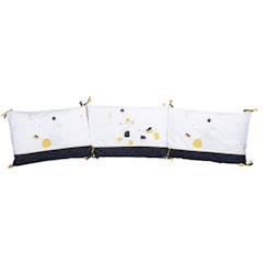 Linge de maison et décoration-Linge de lit bébé-Tour de lit en coton blanc - SAUTHON - HELLO - Bébé - 120x60 ou 140x70