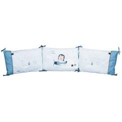Linge de maison et décoration-Linge de lit bébé-Tour de lit - SAUTHON - LAZARE - Bleu - Coton - 120x60 ou 140x70