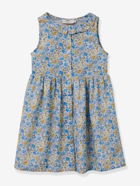 Robe en tissu Liberty fille CYRILLUS bleu 1 - vertbaudet enfant 