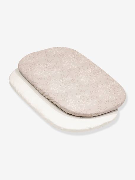 Lot de 2 draps-housses Snoozi(TM) Pissenlit beige + Crème vanill 1 - vertbaudet enfant 