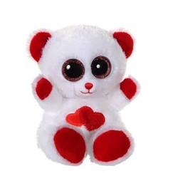 Jouet-Premier âge-Gipsy Toys - Ours Brilloo Amor - 13 cm - Rouge & Blanc