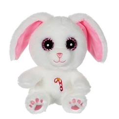 -Peluche Lapin Blanc Rose - GIPSY TOYS - Sweet Candy Pets - 25 cm - Douce et Adorable
