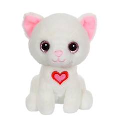Jouet-Peluche Chat Lovely Cat - GIPSY TOYS - 15 cm - Blanc