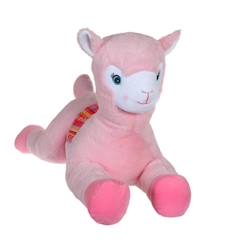 Jouet-Premier âge-Gipsy Toys  - Lamadoo allongé rose - 80 cm