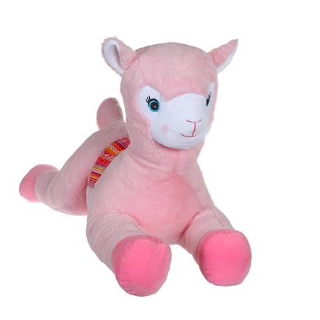 Gipsy Toys  - Lamadoo allongé rose - 80 cm ROSE 1 - vertbaudet enfant 