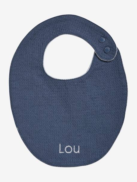 Lot 2 bavoirs naissance bleu imprimé+terracotta 6 - vertbaudet enfant 