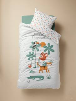 Linge de maison et décoration-Linge de lit enfant-Housse de couette-Parure enfant Magicouette ANIMAUX avec coton recyclé