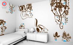 Linge de maison et décoration-Décoration-Papier peint, sticker-Kit Jungle Paisible