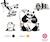 Demi-Kit Famille Panda NOIR 2 - vertbaudet enfant 
