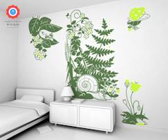 Linge de maison et décoration-Décoration-Papier peint, sticker-Demi-Kit Microcosmos