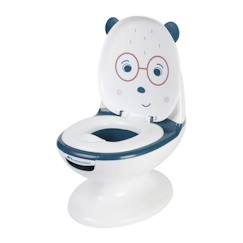 Puériculture-BEBECONFORT Mini toilette Panda, Pot avec bruit de chasse d'eau, Bleu