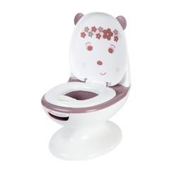 Puériculture-BEBECONFORT Mini toilette Panda, Pot avec bruit de chasse d'eau, Rose