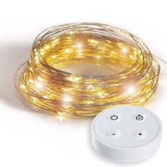 Linge de maison et décoration-Décoration-Guirlande lumineuse Mini LED Télécommandée Filament cuivre Silver Air Control