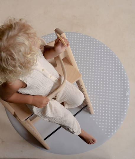 Tapis anti-tâches pour chaise haute | Spotted - Gris GRIS 5 - vertbaudet enfant 