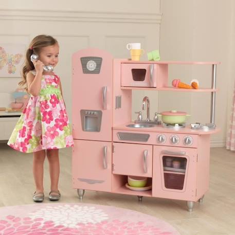 KidKraft - Cuisine Vintage en bois pour enfant - Rose ROSE 2 - vertbaudet enfant 