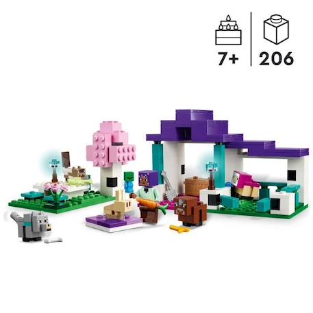 LEGO® 21253 Minecraft Le Sanctuaire Animalier, Jouet de Biome Plaine, Minifigurines de Personnages et Figurines d'Animaux VERT 2 - vertbaudet enfant 
