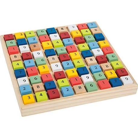 small foot 11164 Sudoku coloré 'Educate' en bois, avec 81 cubes numérotés dans des couleurs vives, à partir de 6 ans. 11164 BEIGE 2 - vertbaudet enfant 