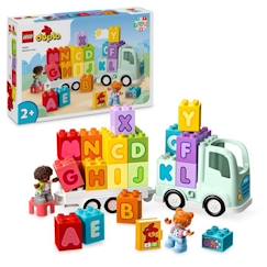 Jouet-LEGO® 10421 DUPLO Ma Ville Le Camion de l'Alphabet, Jouet d'Apprentissage de l'Alphabet pour Enfants Dès 2 Ans