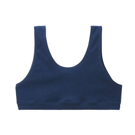 Fille-Sous-vêtement-T-shirt-Brassière bleu marine fille Saeva