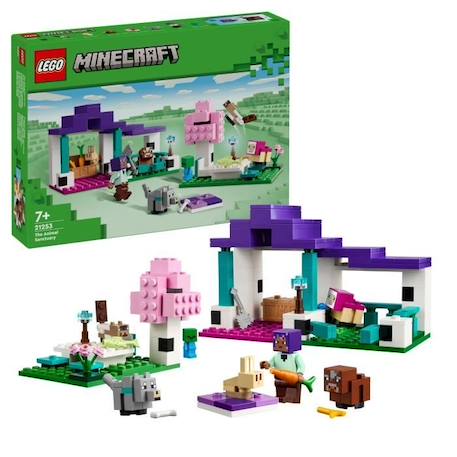 LEGO® 21253 Minecraft Le Sanctuaire Animalier, Jouet de Biome Plaine, Minifigurines de Personnages et Figurines d'Animaux VERT 1 - vertbaudet enfant 