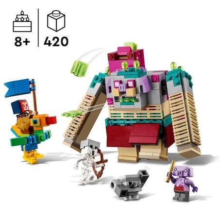 LEGO® 21257 Minecraft Legends L’Attaque du Dévoreur, Jouet de Construction de Personnage, Set avec Figurines de Héros NOIR 2 - vertbaudet enfant 