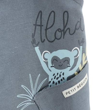 Ensemble salopette bébé en lin et t-shirt Aloha Havana BLEU 4 - vertbaudet enfant 